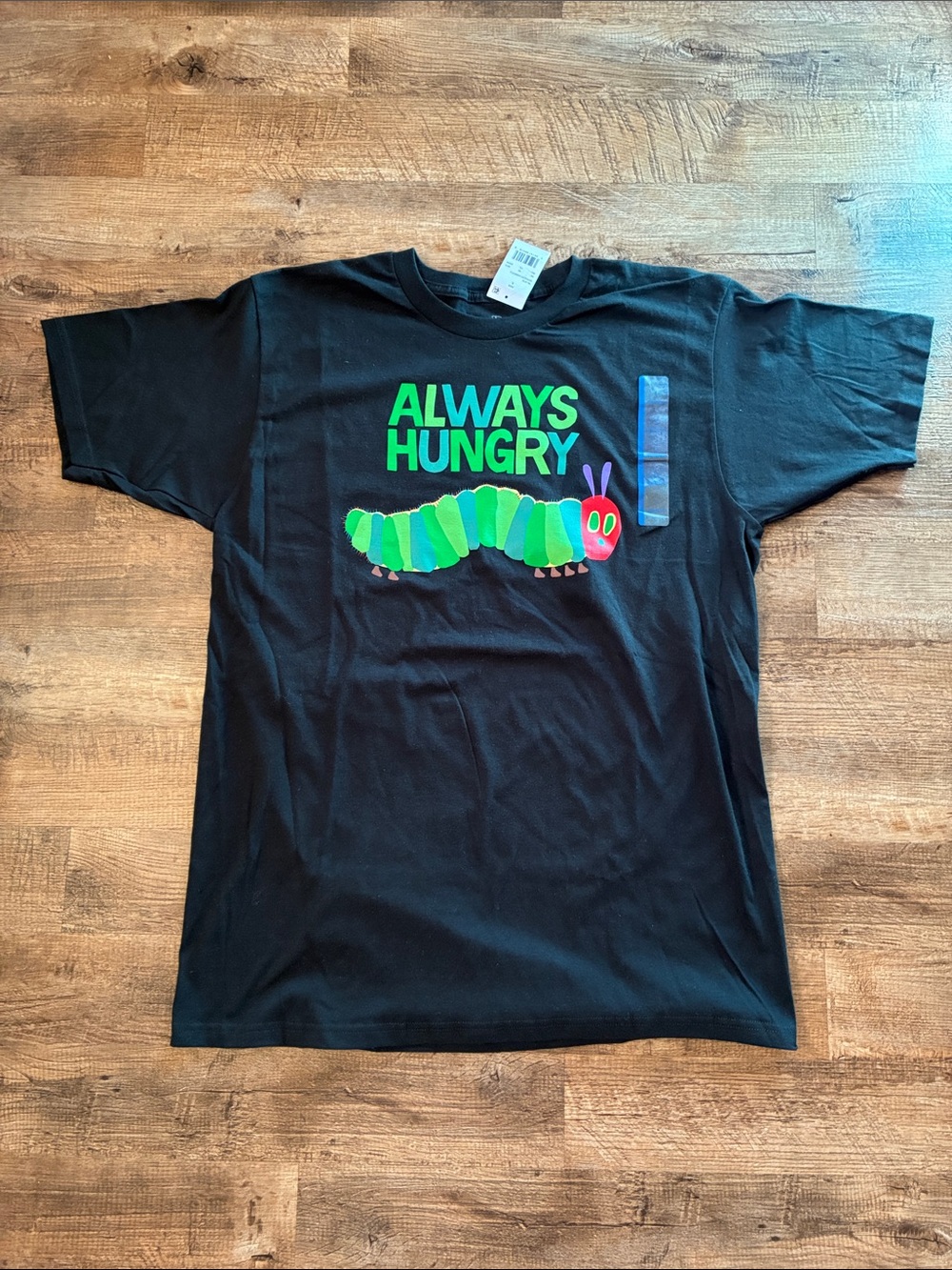 World of Eric Carle The Very Hungry Caterpillar Black Cotton Tee